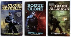 THE CLONE REPUBLIC lot of 3 by Steven L. Kent mm pb ROGUE CLONE, ALLIANCE