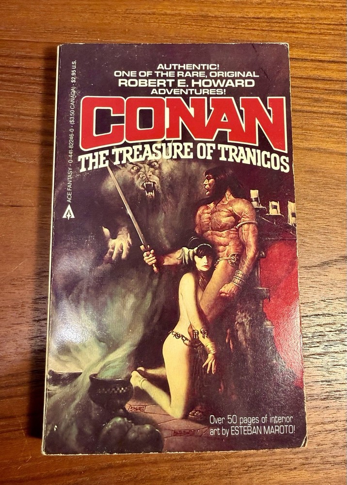 Conan The Treasure of Tranicos Robert E. Howard Ace Paperback Art by Maroto