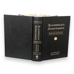 ALCOHOLICS ANONYMOUS 75th Anniversary Deluxe Vegan Leather Bound Bill Wilson New