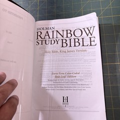 KJV 2013 Rainbow Study Bible Brown Bonded Leather