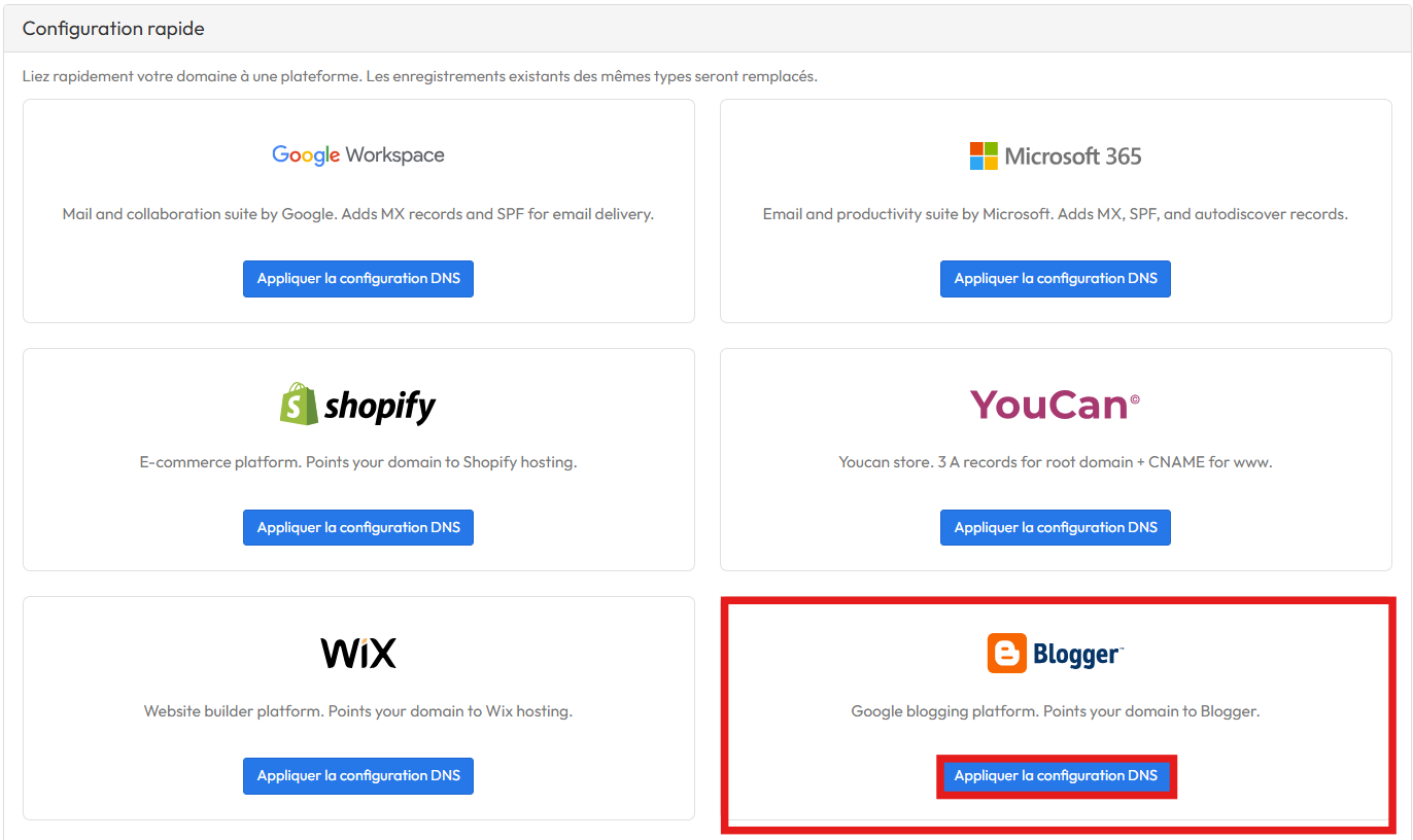 Blogger Configuration Rapide