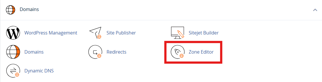 cPanel Zone Editor